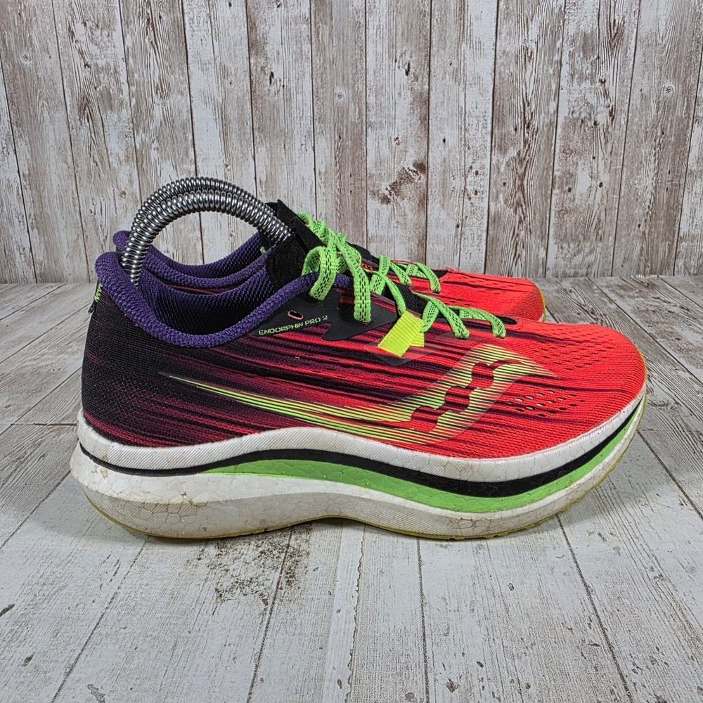 Saucony Endorphin Pro 2 Womens Running Shoes Vizipro Red Lime S10687-65 Size 8